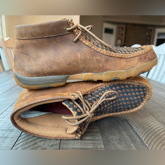 Twisted X Brown Chukka Checkered Driving Mocs Boots Men’s Size 11 (M) main image 4